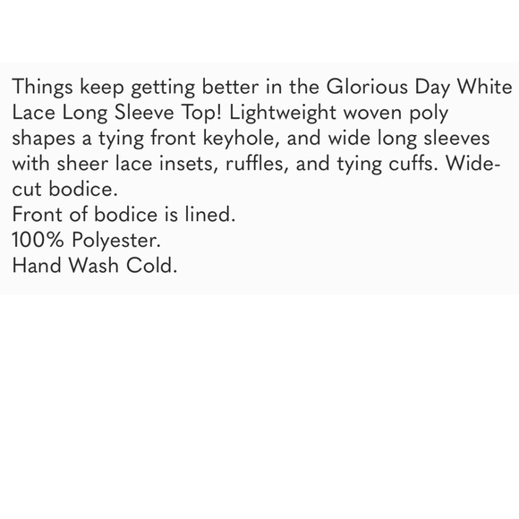 Lulus Glorious Day White Lace Long Sleeve Top - Picture 5 of 5